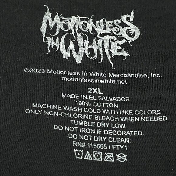 Motion is in White Rock band T-shirt, size 2XL - Picture 2 of 4